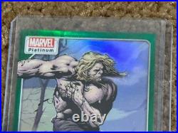 2023 UD Marvel Platinum Sabretooth #189 Grant Auto 1/5 + PSA 8 pack Doom Art