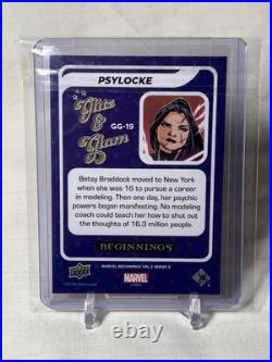 2023 UD Upper Deck Psylocke Marvel Beginnings Vol 2 Series 2 Glitz & Glam Red