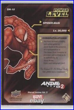2023 Upper Deck Marvel Anime Vol 2 Power Level Spider-Man Noble Auto /100 Artist