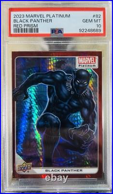 2023 Upper Deck Marvel Platinum Black Panther #82 Red Prism /199 PSA 10