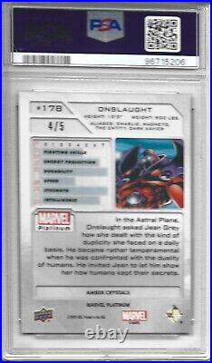 2023 Upper Deck Marvel Platinum Onslaught Amber Crystals /5 PSA 10 Gem Mint