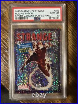 2023 Upper Deck Marvel Platinum Purple Pixels /35 Human Torch Variant PSA 10 WI9