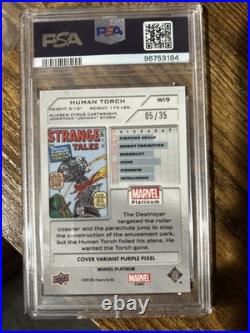 2023 Upper Deck Marvel Platinum Purple Pixels /35 Human Torch Variant PSA 10 WI9