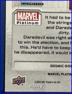 2023 Upper Deck Marvel Platinum Seismic Gold #114 Daredevil 03/10 SSP
