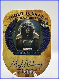 2023 Upper Deck Moon Knight Gold Scarab Signatures May Calamawy Scarlet AUTO SP