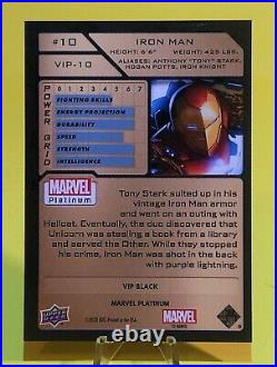 2023 Upper Deck VIP Marvel Platinum UD Black RAINBOW Iron Man Achievement Card