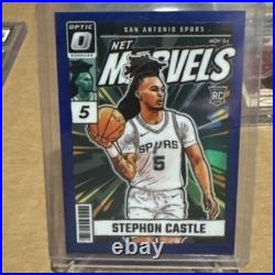 2024-25 Panini Donruss Optic Stephon Castle #12 Net Marvels Rookie RC Blue /49 2024-25 Panini Donruss Optic Stephon Castle #12 Net Marvels Rookie RC Blue /49