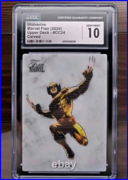 2024 Flair Marvel Carved Plexiglass WOLVERINE #CC24 X-Men CGC 10 GEM RARE 2024 Flair Marvel Carved Plexiglass WOLVERINE #CC24 X-Men CGC 10 GEM RARE