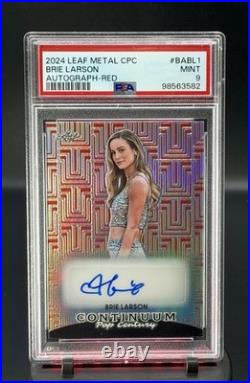 2024 Leaf Metal Continuum BRIE LARSON Red Autograph /49 PSA 9 Capt Marvel