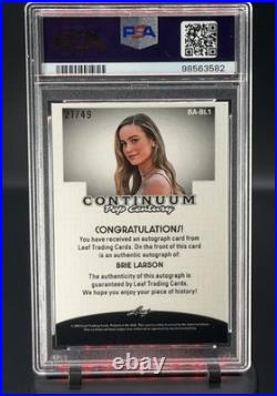 2024 Leaf Metal Continuum BRIE LARSON Red Autograph /49 PSA 9 Capt Marvel