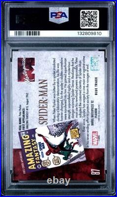 2024 Marvel Masterpieces'92 Platinum #87- Spider-Man / Blue Traxx PSA 10