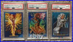2024 Marvel Masterpieces'92 Platinum Blue Traxx PSA 10 Gem Mint Lot (3)
