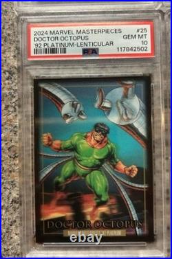 2024 Marvel Masterpieces'92 Platinum Lenticular Lot PSA 10 Gem Mint x 4