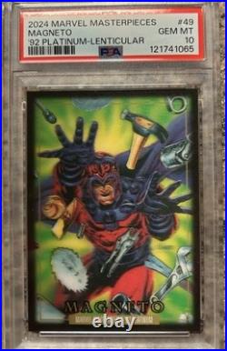 2024 Marvel Masterpieces'92 Platinum Lenticular Lot PSA 10 Gem Mint x 4