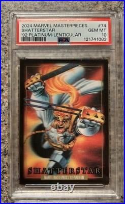2024 Marvel Masterpieces'92 Platinum Lenticular Lot PSA 10 Gem Mint x 4