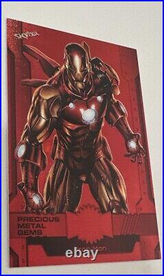 2024 Marvel Metal Universe Avengers #172 IRON MAN Red PMG Precious Gems 054/100