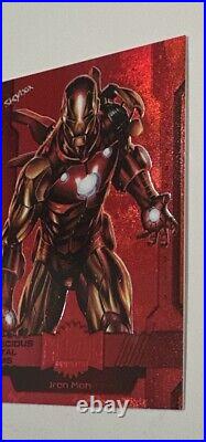 2024 Marvel Metal Universe Avengers #172 IRON MAN Red PMG Precious Gems 054/100