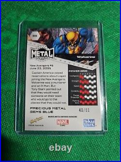 2024 Marvel Metal Universe Avengers WOLVERINE #99 BLUE PMG Precious Metal 40/50