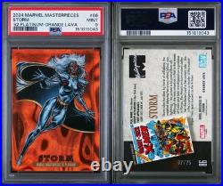 2024 Skybox Marvel Masterpieces'92 Platinum Storm 02/25 Orange Lava PSA 9