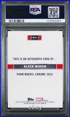 2024 Topps Chrome Marvel Black Widow Purple Auto /75 PSA 10