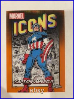 2024 Topps Chrome Marvel Captain America Icons Orange Refractor /25