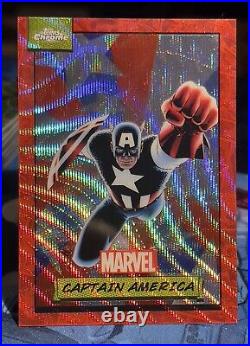 2024 Topps Chrome Marvel Captain America Refractor Red Wave /5 SSP Case Hit US