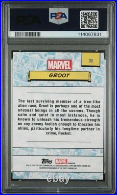 2024 Topps Chrome Marvel Groot True Gold Refractor 05/50 PSA 10