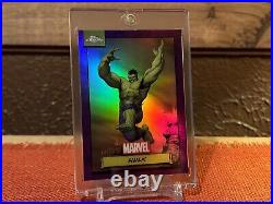 2024 Topps Chrome Marvel Hulk Purple Refractor 74/75