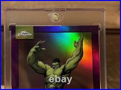 2024 Topps Chrome Marvel Hulk Purple Refractor 74/75