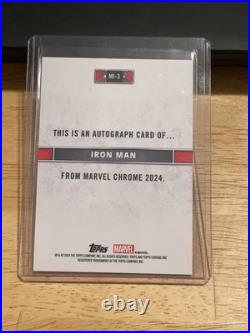 2024 Topps Chrome Marvel Iron Man Auto Purple Refractor SP #'d 12/75 2024 Topps Chrome Marvel Iron Man Auto Purple Refractor SP #'d 12/75