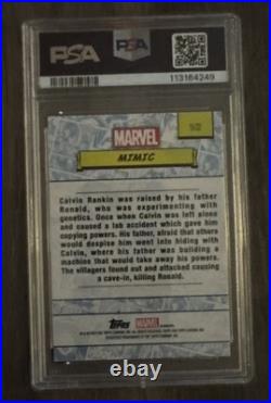 2024 Topps Chrome Marvel Orange Refractor Mimic 3/25 PSA 10