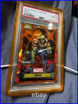 2024 Topps Chrome Marvel Sapphire Ed Orange #91 Drax 8/25 Psa 10 Pop 5