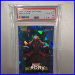 2024 Topps Chrome Marvel Sapphire Edition #1 Spider-man Psa 10