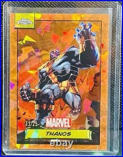 2024 Topps Chrome Marvel Sapphire Orange /25 Thanos