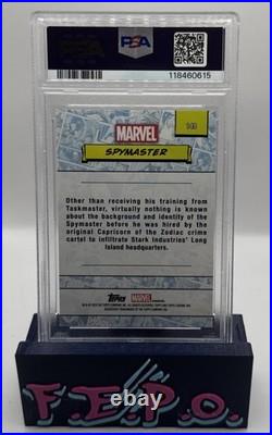 2024 Topps Chrome Marvel Sapphire Purple Avengers Spymaster 7/15 PSA 10