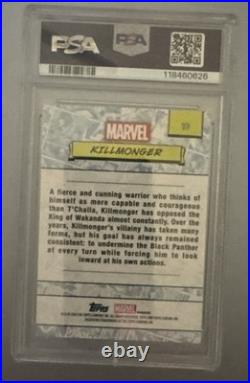 2024 Topps Chrome Marvel Sapphire Purple Killmonger 12/15 PSA 9