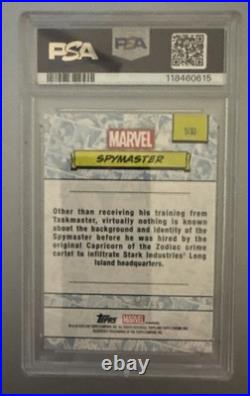 2024 Topps Chrome Marvel Sapphire Purple Spymaster 7/15 PSA 10