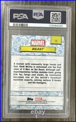 2024 Topps Chrome Marvel Sapphire Yellow X Men's Beast 11/75 PSA 9 2024 Topps Chrome Marvel Sapphire Yellow X Men's Beast 11/75 PSA 9