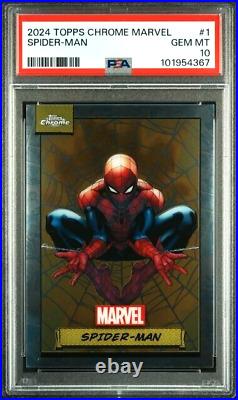 2024 Topps Chrome Marvel Spider-Man #1 PSA 10 GEM MINT 2024 Topps Chrome Marvel Spider-Man #1 PSA 10 GEM MINT