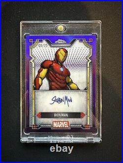 2024 Topps Marvel Chrome Iron Man Auto 03/75