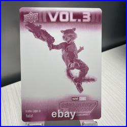 2024 UD Guardians Of The Galaxy Vol. 3 Rocket Raccoon Magenta Print Plate 1/1