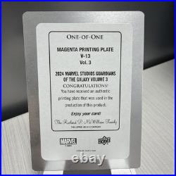 2024 UD Guardians Of The Galaxy Vol. 3 Rocket Raccoon Magenta Print Plate 1/1