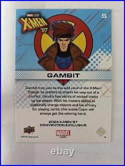 2024 UPPER DECK MARVEL X-MEN 97 Gambit Trading Card #5 SDCC Gold Parallel SP