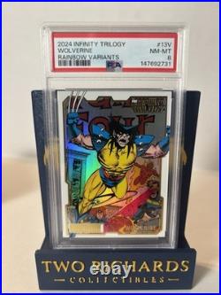 2024 Upper Deck Marvel Infinity Trilogy Wolverine Rainbow Variant 13-V PSA 8