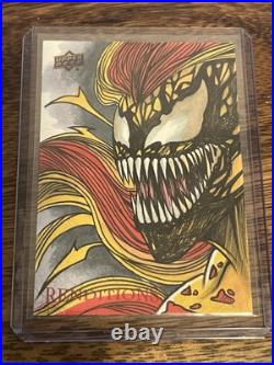 2024 Upper Deck Marvel Renditions Carnage Sketch 1/1 Artist Alvin Manalo