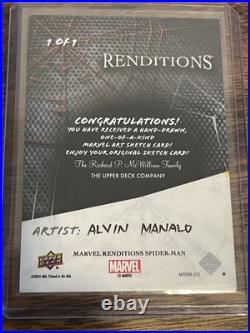 2024 Upper Deck Marvel Renditions Carnage Sketch 1/1 Artist Alvin Manalo