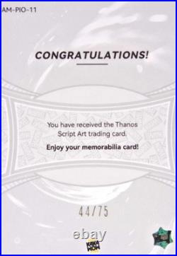 2025 Kakawow Aura Marvel Thanos Script Art Auto Orange Card /75 SSP 2025 Kakawow Aura Marvel Thanos Script Art Auto Orange Card /75 SSP