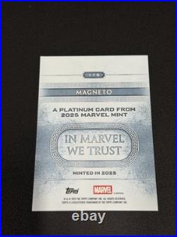 2025 SDCC Topps Marvel Mint Magneto 91/99 On The Platinum Parallel