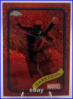 2025 Topps Chrome Marvel #97 Daredevil Red Shimmer Refractor /5 COLOR MATCH