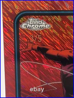 2025 Topps Chrome Marvel #97 Daredevil Red Shimmer Refractor /5 COLOR MATCH